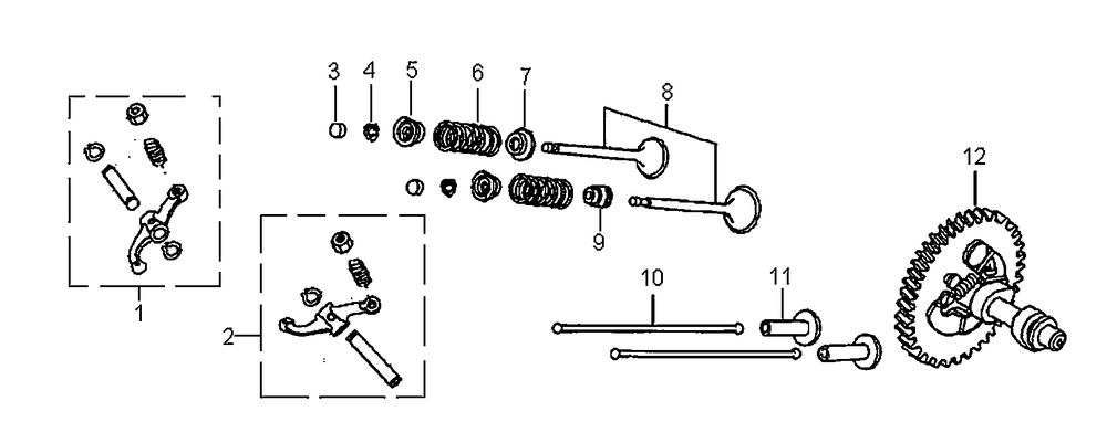 Camshaft Diagram and Parts List for 0060361 (7513143A - 7514582A)(2012) Generac Generator