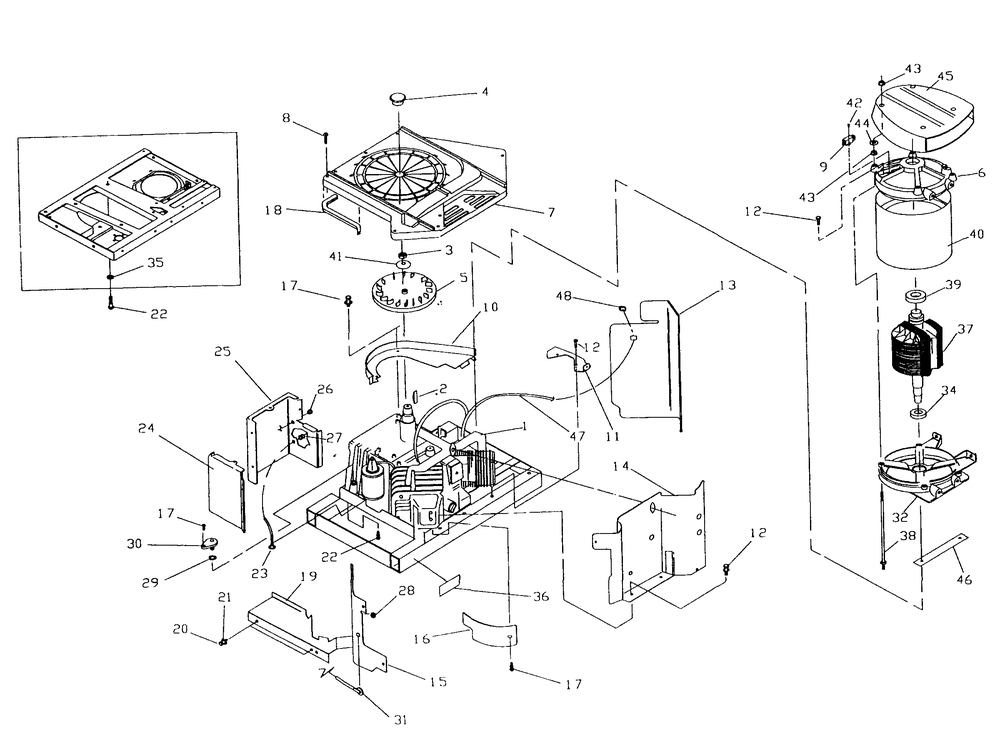 Engine Enclosure And Alternator Diagram and Parts List for 0789-1  Generac Generator