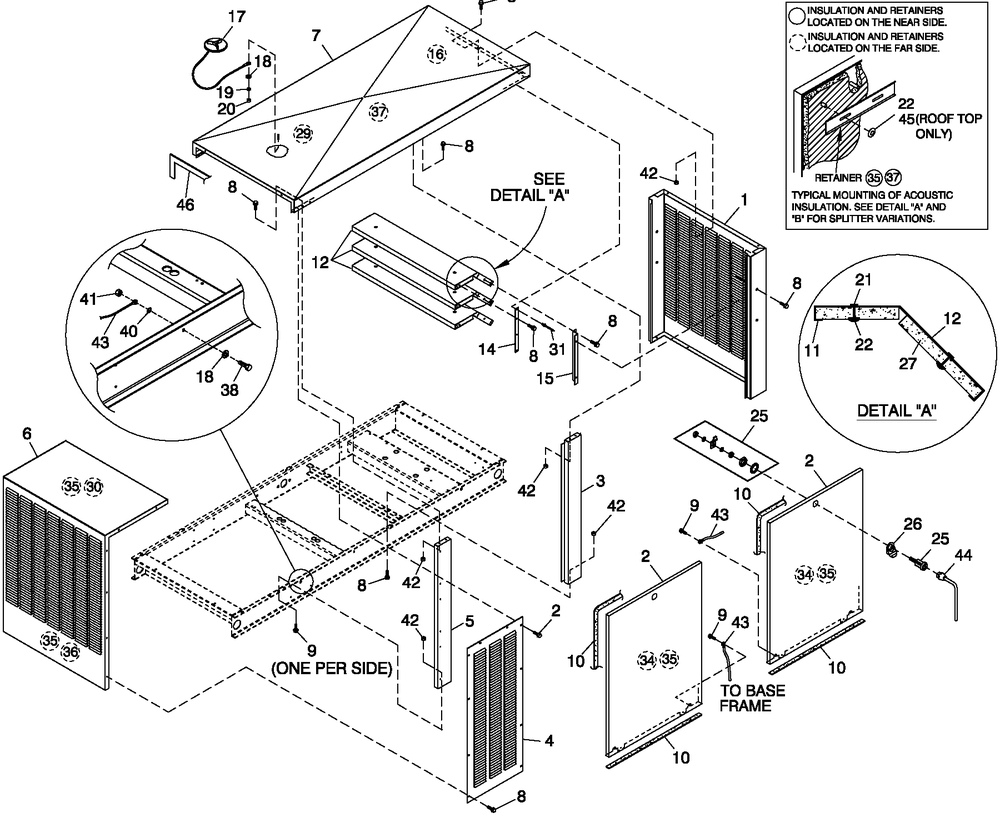 Enclosure C3 Diagram and Parts List for QT07068AVSY (5181404 - 5210978)(2008) Generac Generator