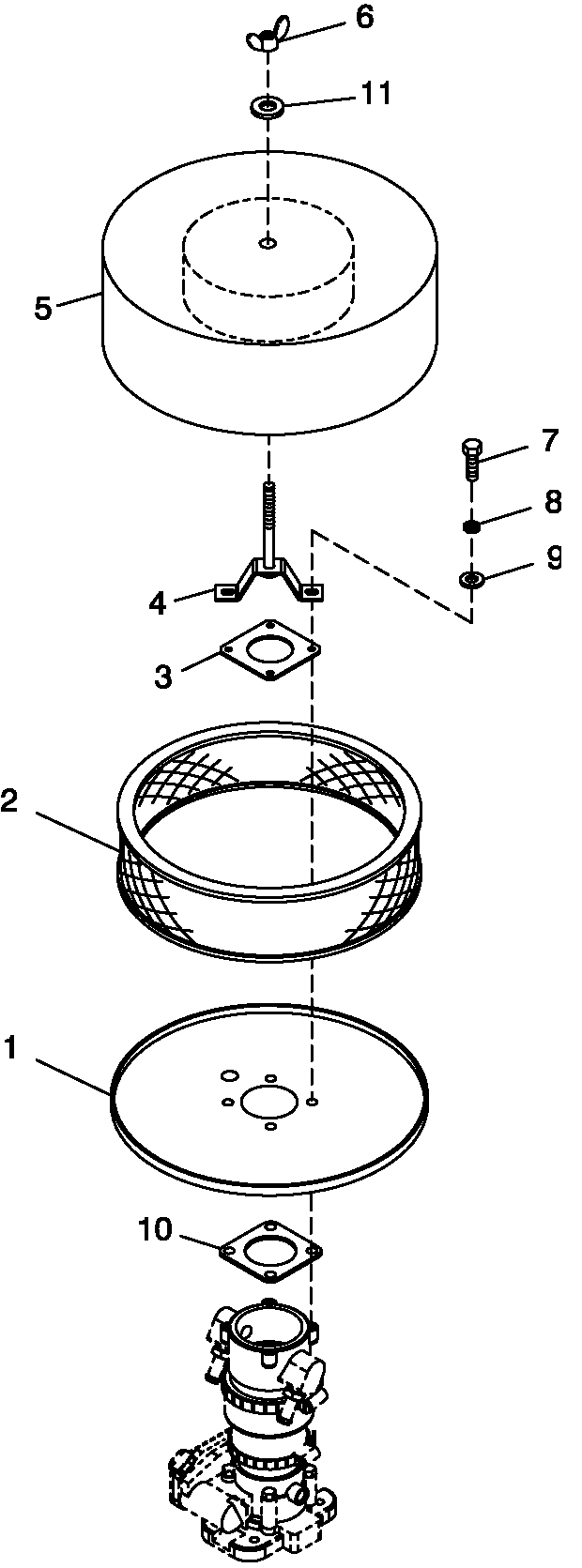 Air Cleaner 5.4l/6.8l Ford Diagram and Parts List for QT07068AVSY (5181404 - 5210978)(2008) Generac Generator