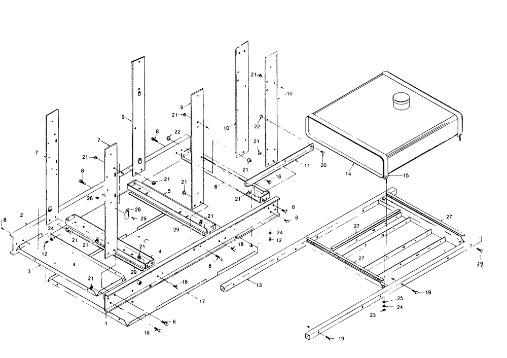 Alternator/Welder Frame Diagram and Parts List for 1006-C  Generac Welder