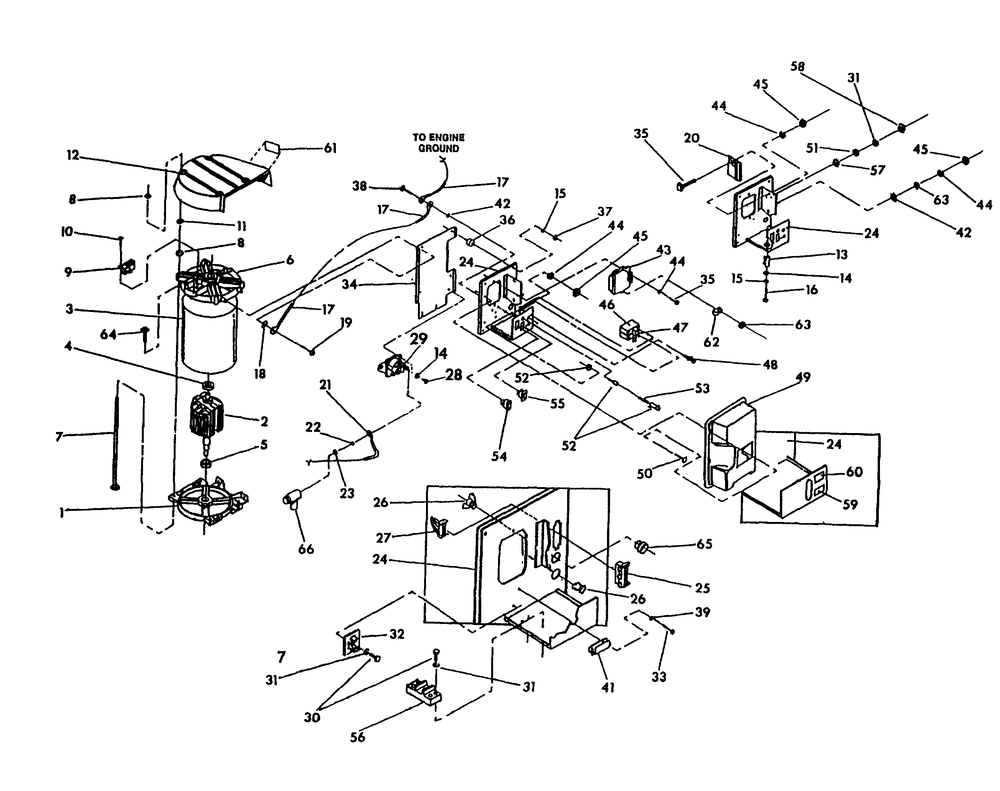 Alternator And Panel Diagram and Parts List for 9734-3  Generac Generator