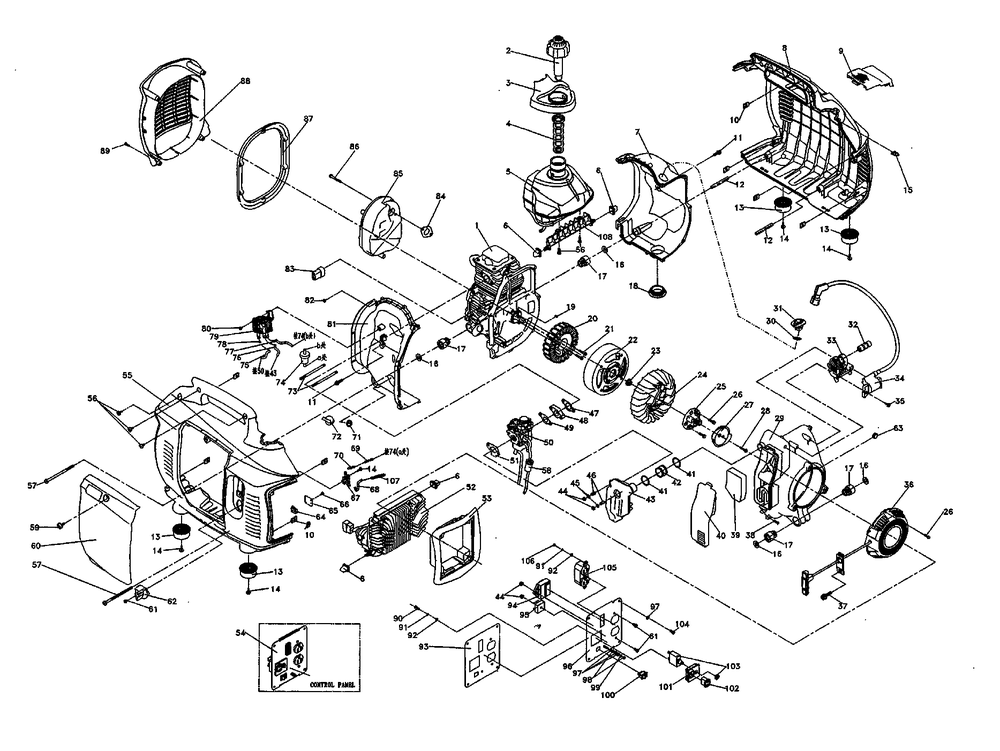 Inverter Ix 1400 Parts Manual Diagram and Parts List for 0058420 (7889179C - 7889610C)(2013) Generac Generator