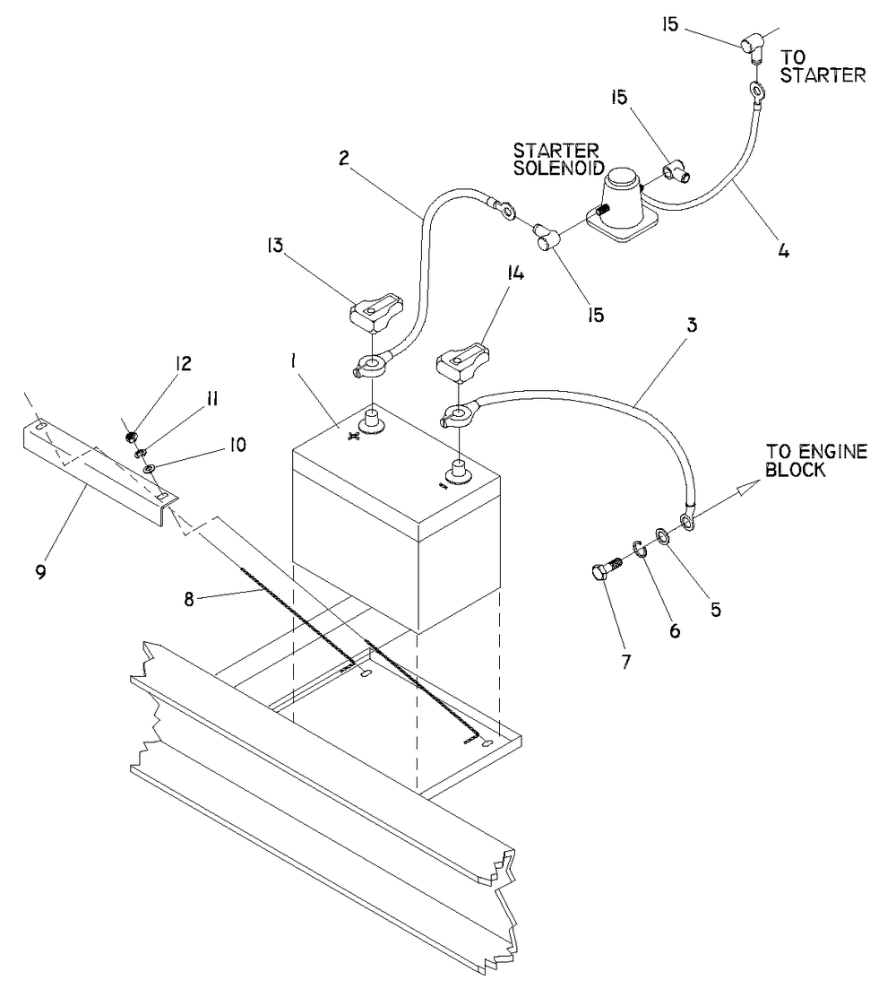 Ev Battery Diagram and Parts List for 0041260 (3167756 - 3214478)(2014) Generac Generator