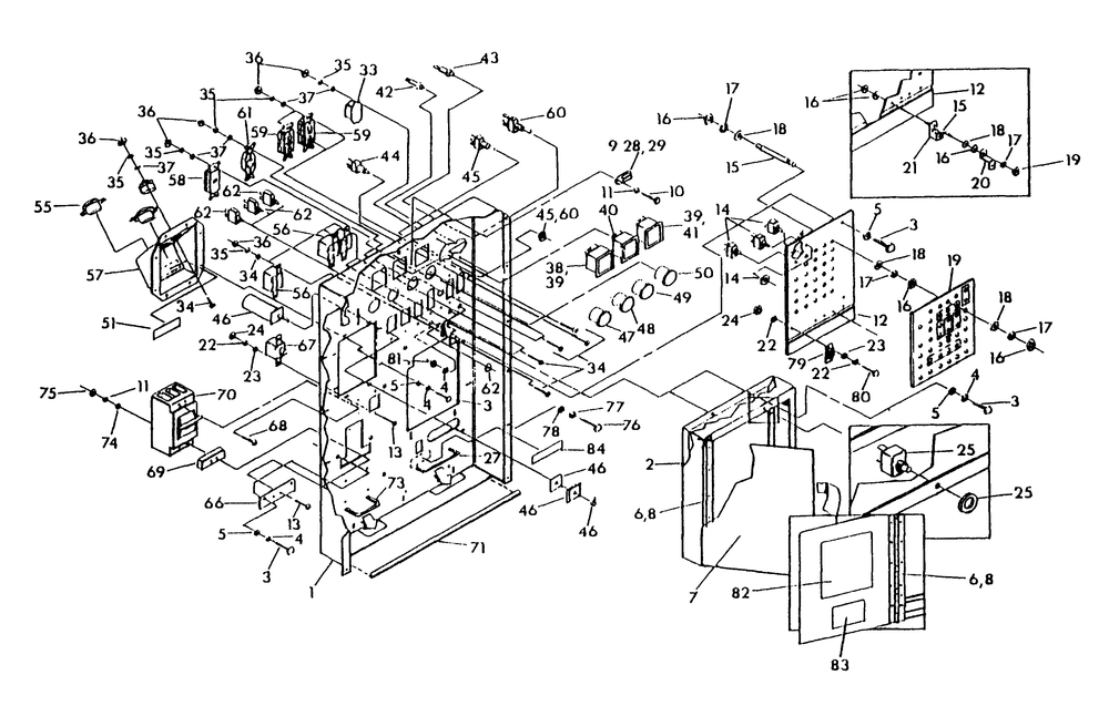 Control Panel (Front) Diagram and Parts List for 9399-3  Generac Generator