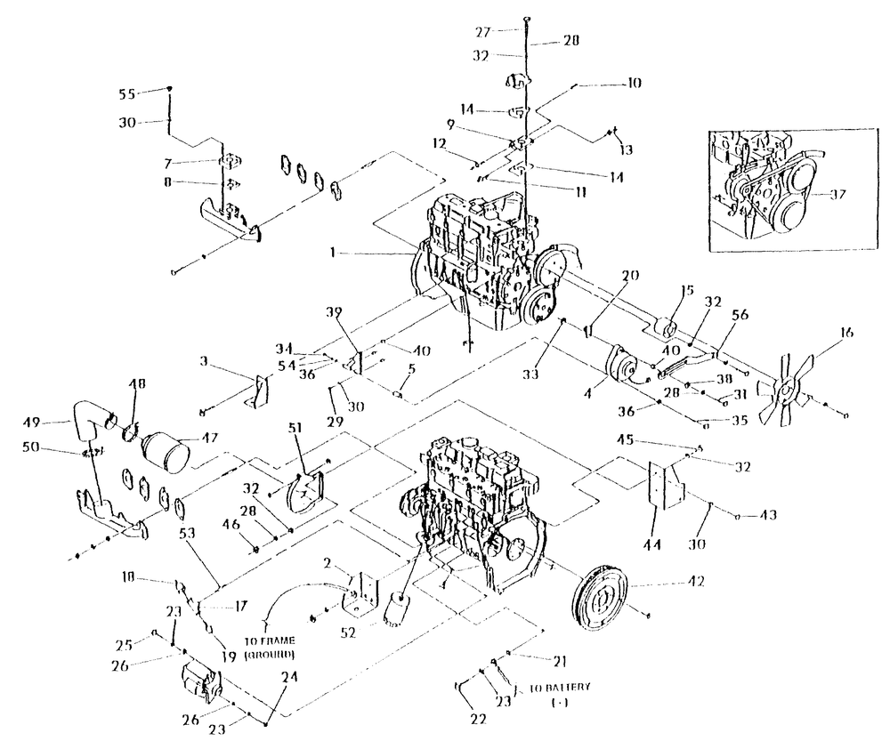 Engine Common Parts 2 Diagram and Parts List for 4107-2  Generac Generator