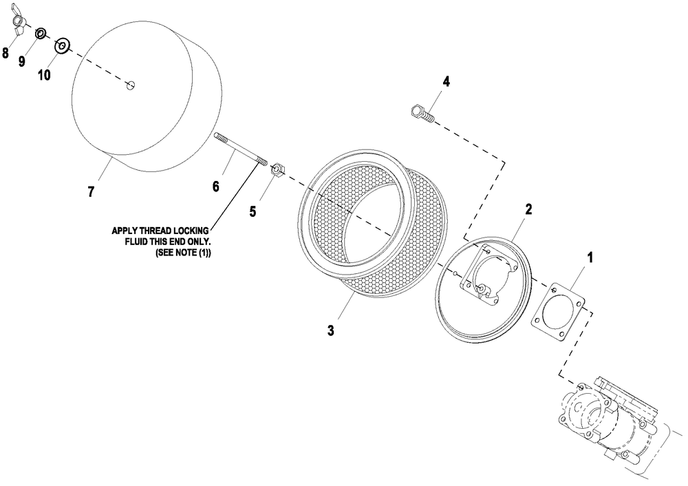 Ev Air Cleaner Diagram and Parts List for ET04524ANSC (7360890 - 9046858)(2014) Generac Generator