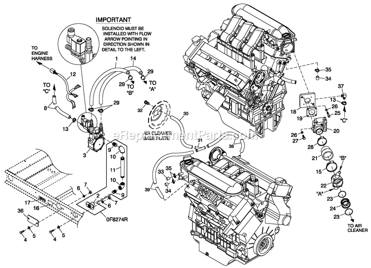 Ev Fuelsys Lpv C4 Diagram and Parts List for QT06030JVAN (5098532)(2008) Generac Generator