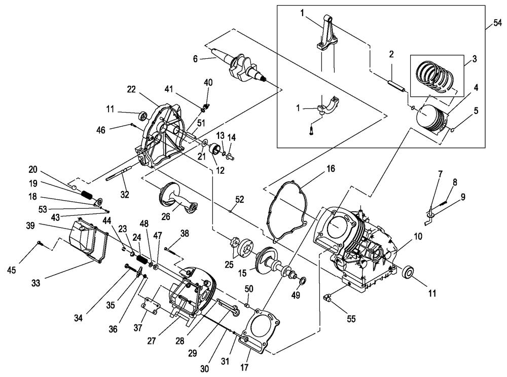 Ev 2011 410 Xp Engine 1 Diagram and Parts List for 0059303 (9394894 - 9983614)(2015) Generac Generator