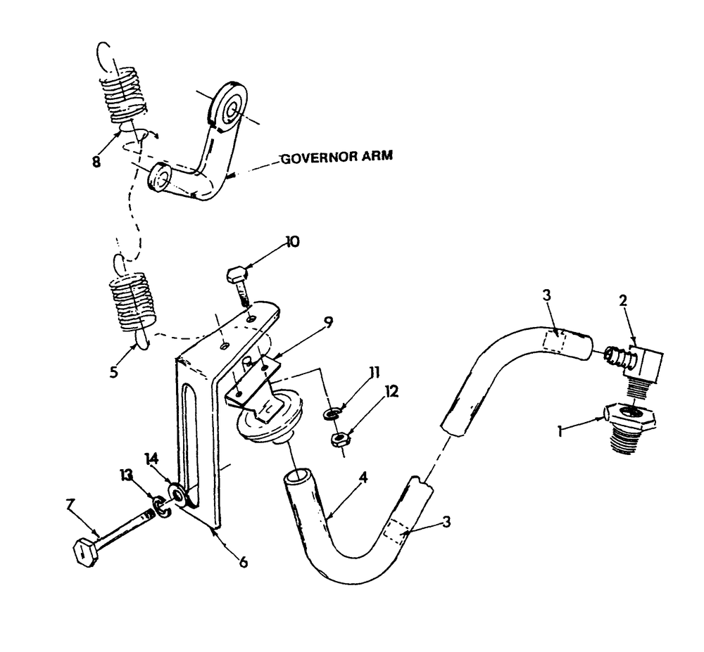 Vacuum Dash Pot Diagram and Parts List for 9303-5  Generac Generator