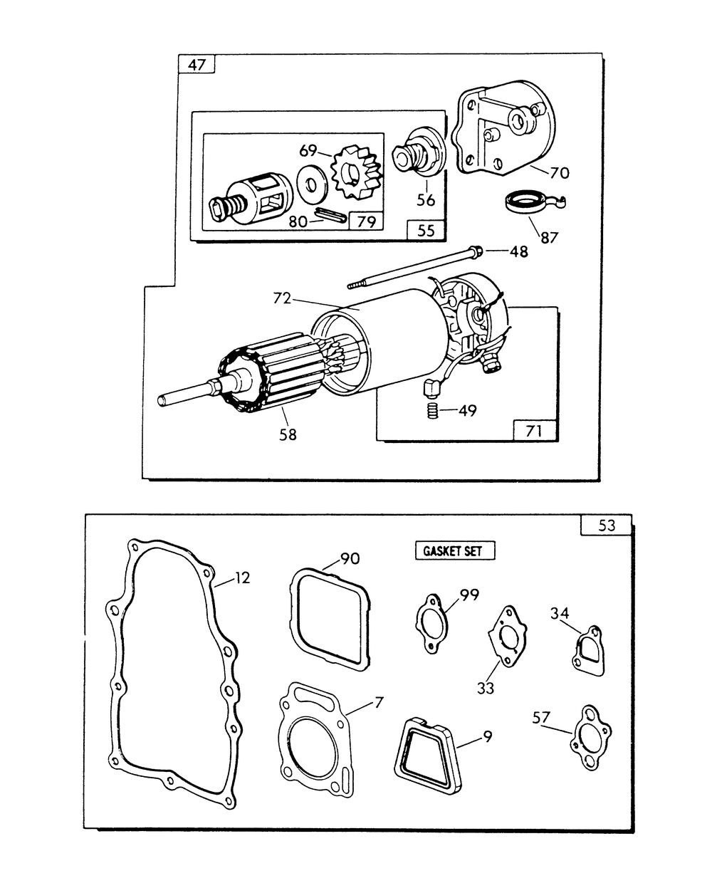V-Twin Engine Parts (Part 1) Diagram and Parts List for 9311-0  Generac Generator