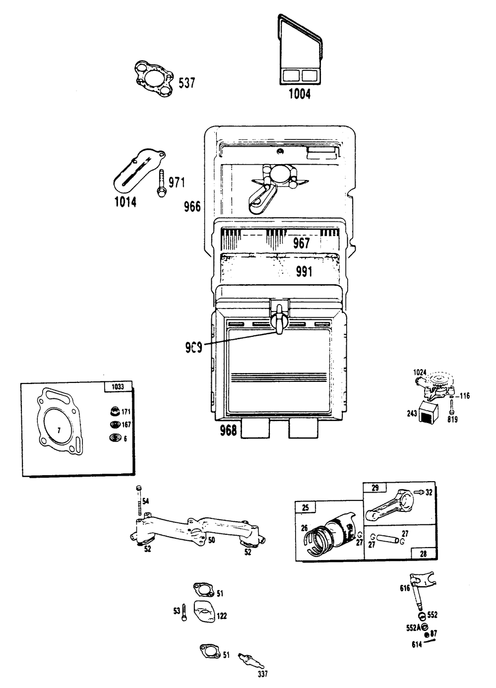 Engine Parts (Part 3) Diagram and Parts List for 9121-2  Generac Generator