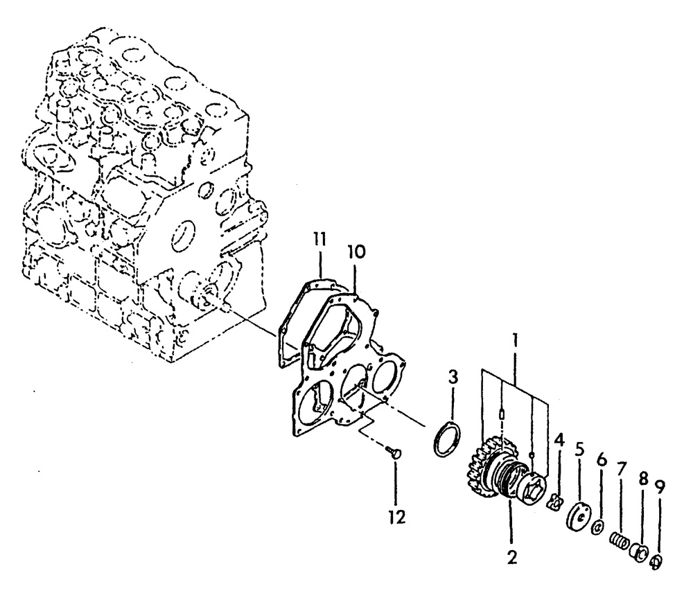 Oil Pump Components Diagram and Parts List for 9344-2  Generac Generator