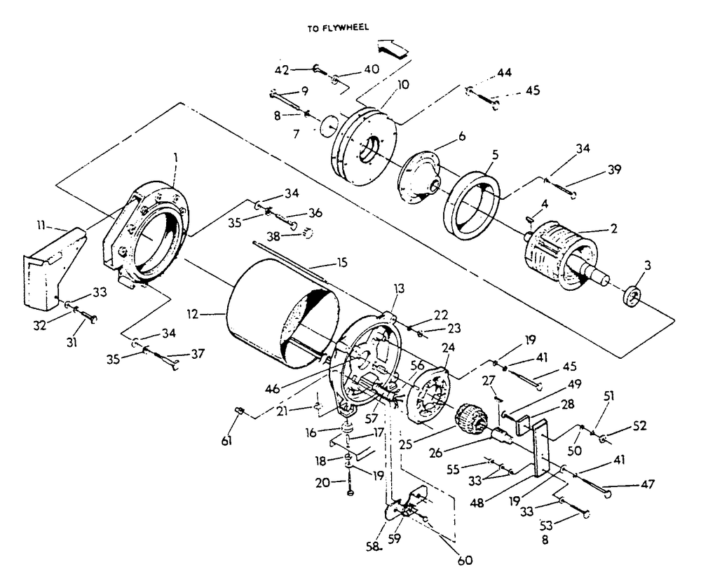 Generator Diagram and Parts List for 9399-1  Generac Generator