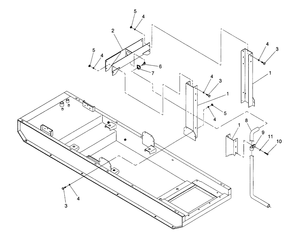 Center Lift Diagram and Parts List for 4365-1  Generac Generator
