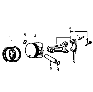 Piston/rod assy Diagram and Parts List for 5941-1  Generac Generator
