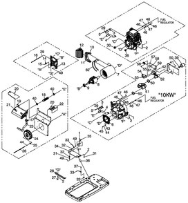 Generator Diagram and Parts List for 0060331 (6581491 - 7537744)(2012) Generac Generator