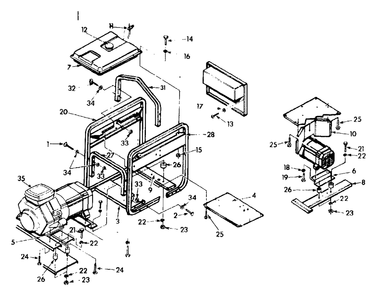 Cradle Diagram and Parts List for 3ZC40A (9404-2)(9404-2) Generac Generator