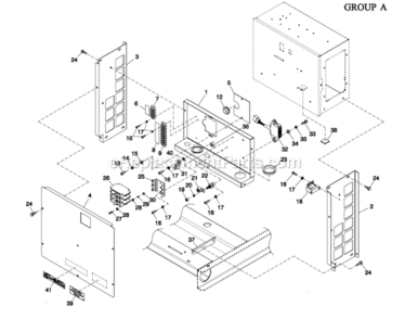 Part Location Diagram of 0F7194 Generac Bracket Panel Support 1.5L C1