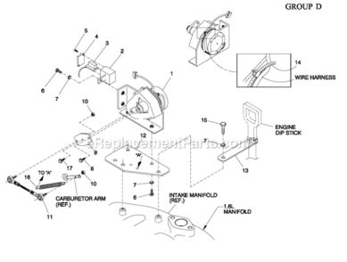 Part Location Diagram of G043146 Generac Screw Hhc M6-1.0 X 10 C8.8