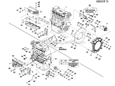Part Location Diagram of 0C7649 Generac Clamp Hose .38-.87
