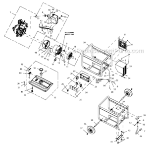 Part Location Diagram of 70006 Generac Washer, Lock M8