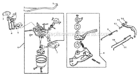Fuel_Supply_System Diagram and Parts List for 0061040  Generac Generator