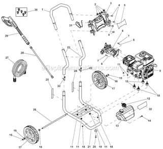 Part Location Diagram of 0K0982 Generac Ring Snap 1/2 Type E