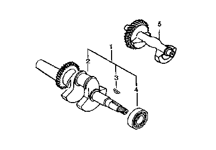 Crankshaft Diagram and Parts List for GP6500E-5941-0  Generac Generator
