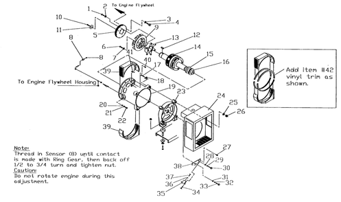 Alternator Diagram and Parts List for 0915-3  Generac Generator