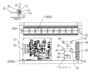 F Panel Relay Board Assembly Diagram and Parts List for 4313-0 DG-50 Generac Generator
