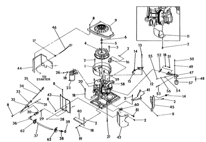 Sheet Metal Diagram and Parts List for 0863-1  Generac Generator