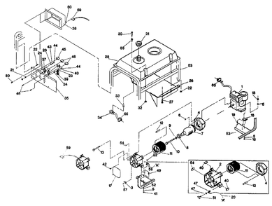 Svp-5000 Ac Generator B&s 10 Hp Engine - No. 92424 Diagram and Parts List for SVP5000 (9719-1)(9719-1) Generac Generator