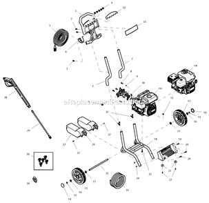 Ev Power Washer Consumer Diagram and Parts List for 0059910 (6331567)(2015) Generac Generator
