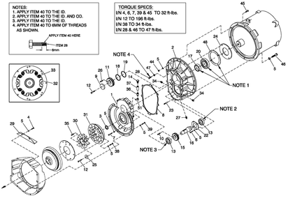 Gearbox 390 Diagram and Parts List for QT13068ANSNA (4501304 - 4777482)(2007) Generac Generator