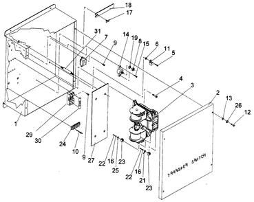 Transfer Switch Diagram and Parts List for 4176-0  Generac Generator