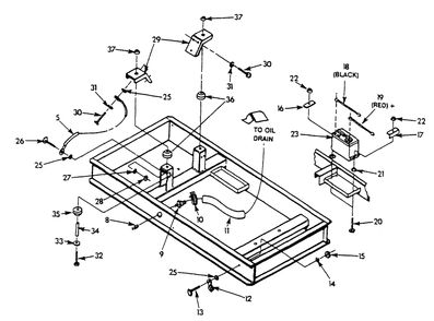 Mounting Base Diagram and Parts List for 9303-6  Generac Generator