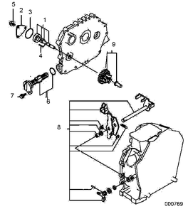 Oil Pump And Governor Diagram and Parts List for 0068640 (9865295 - 9878373)(2015) Generac Generator