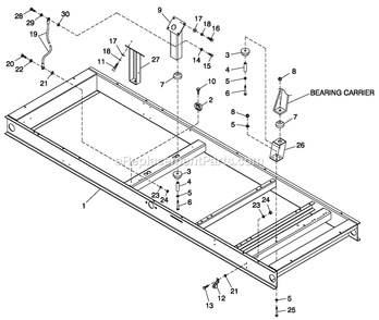 Mounting Base (100 And 130kw) Diagram and Parts List for ST13068GNAN (5276944)(2009) Generac Generator