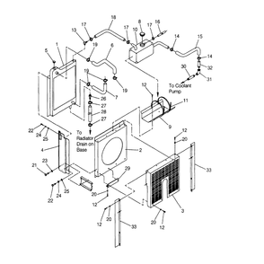 Radiator Assembly Diagram and Parts List for 4064-0  Generac Generator
