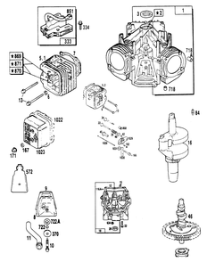 Engine Parts (Part 1) Diagram and Parts List for 9121-2  Generac Generator