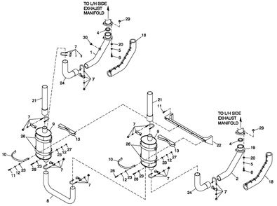 Ev Muffler 4.6/5.4/6.8l Cpl C5 Diagram and Parts List for CT08046ANSN (3507V24654)(2007) Generac Generator