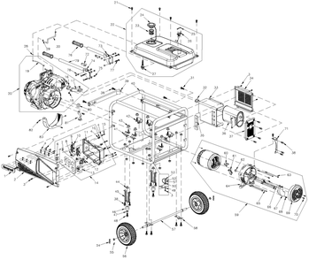 Prt Mnl Hw6500 49st/Csa Diagram and Parts List for 0060382 (7613085A - 8717120A)(2014) Generac Generator