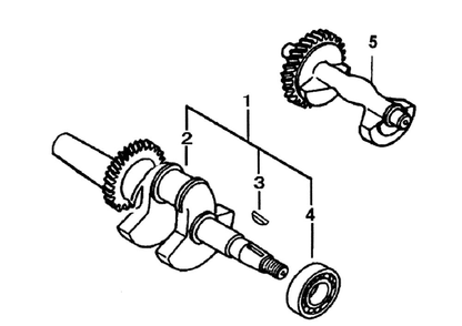 Crankshaft Diagram and Parts List for 005939-0  Generac Generator