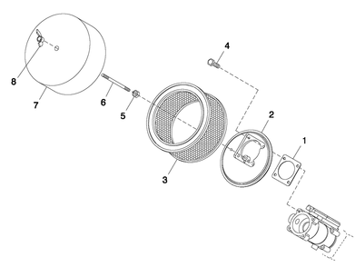 Air Cleaner C2 Diagram and Parts List for 0053400 (4828205 - 4838659)(2007) Generac Generator