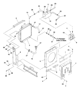Radiator Assembly Diagram and Parts List for 4063-0  Generac Generator
