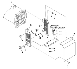 Excxiter Shelding Cpl 5.4l80kw And 6.8l 100, 130kw Diagram and Parts List for ET15068AVAY (5955880)(2010) Generac Generator