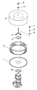 Air Cleaner 5.4l/6.8l Ford Diagram and Parts List for QT07068AVAY (6202188)(2010) Generac Generator
