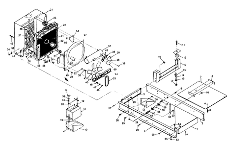 Mounting Base Diagram and Parts List for 8248-1  Generac Welder