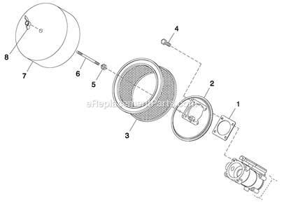 Air Cleaner C2 Diagram and Parts List for QT02524GNSN (4817236)(2007) Generac Generator